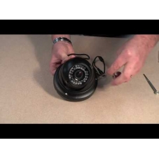 Large open faced vandal dome CCTV camera, old style
